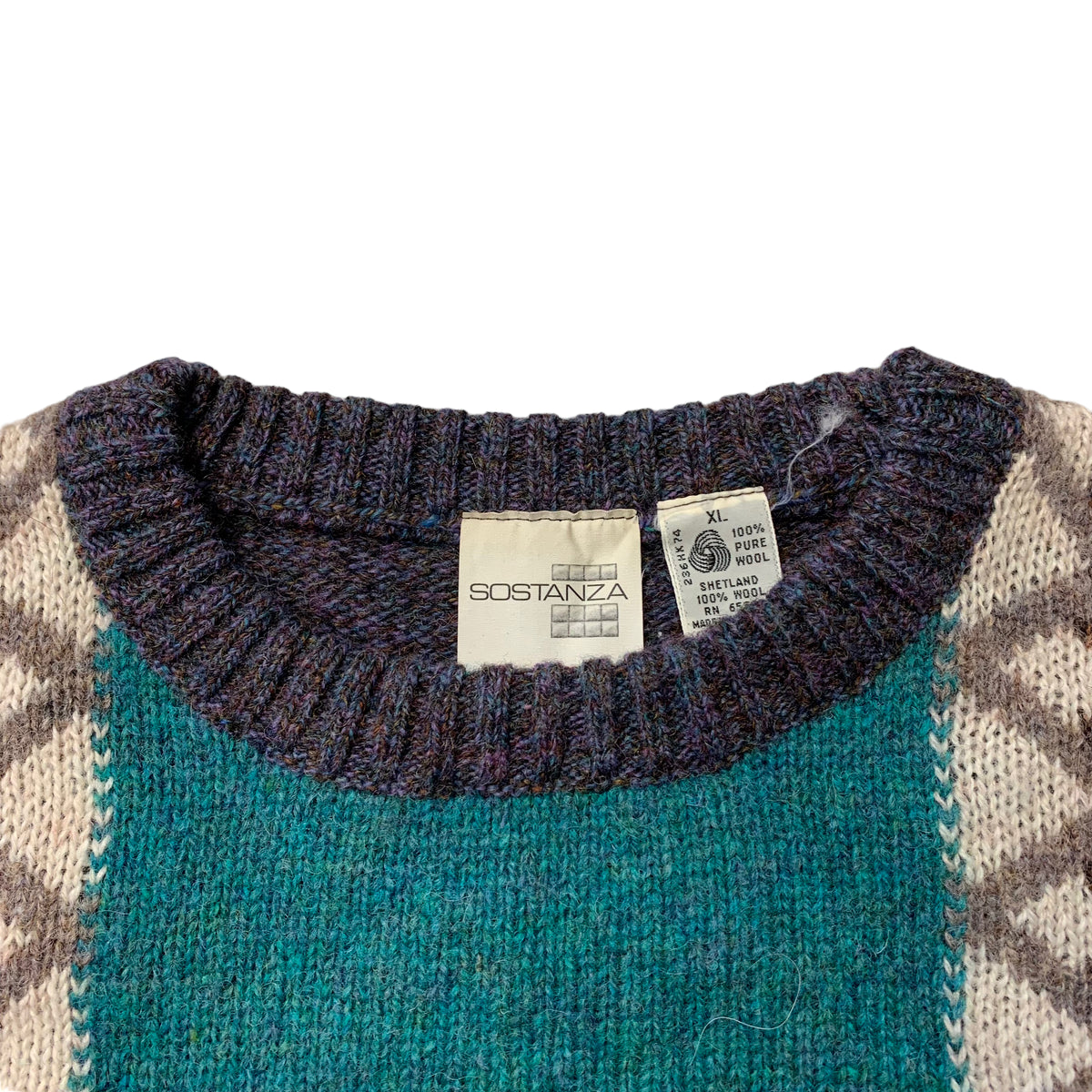 80’s ‘Sostanza’ Patterned Knit Sweater