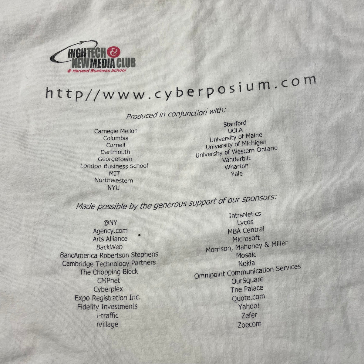 90’s Cyberposium Tech Conference T-Shirt