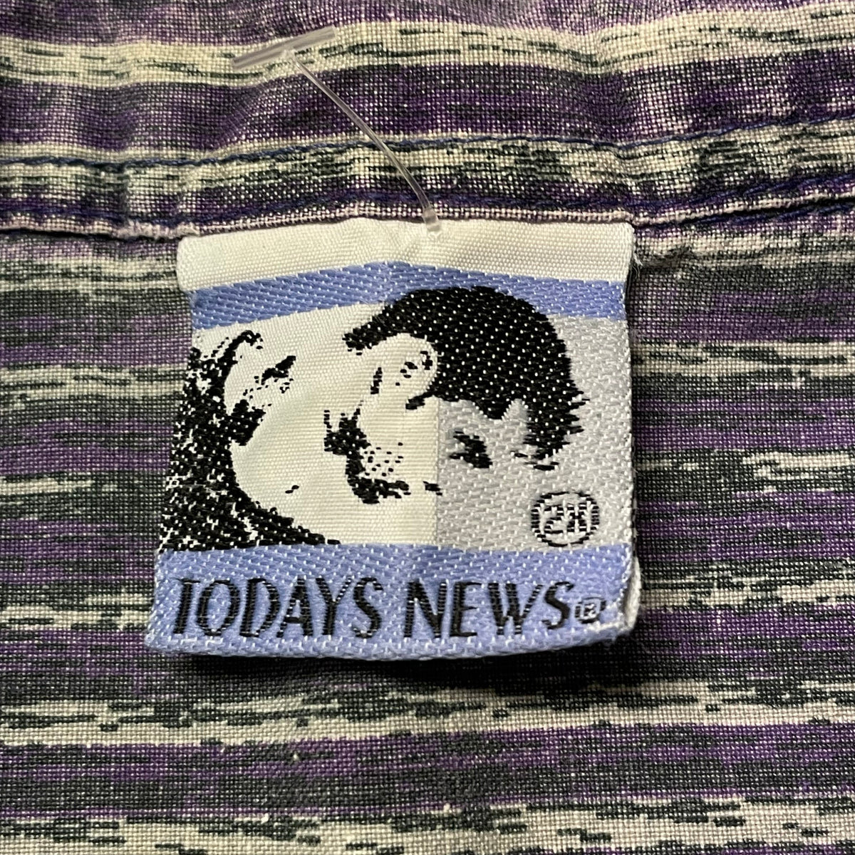 90’s Todays News Striped Shirt