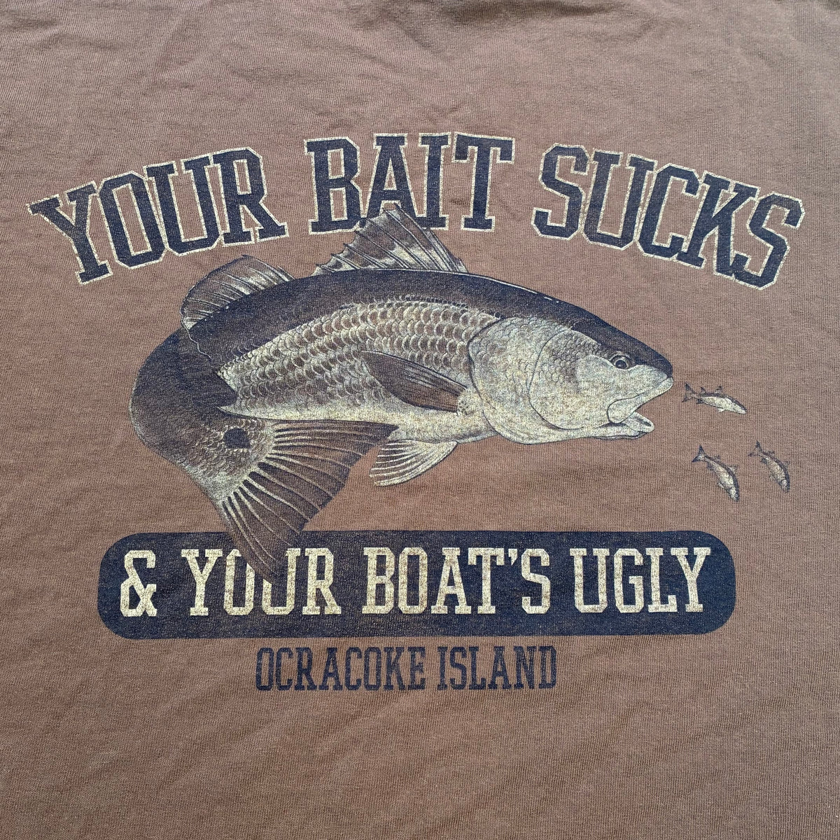 Funny fishing tee size m