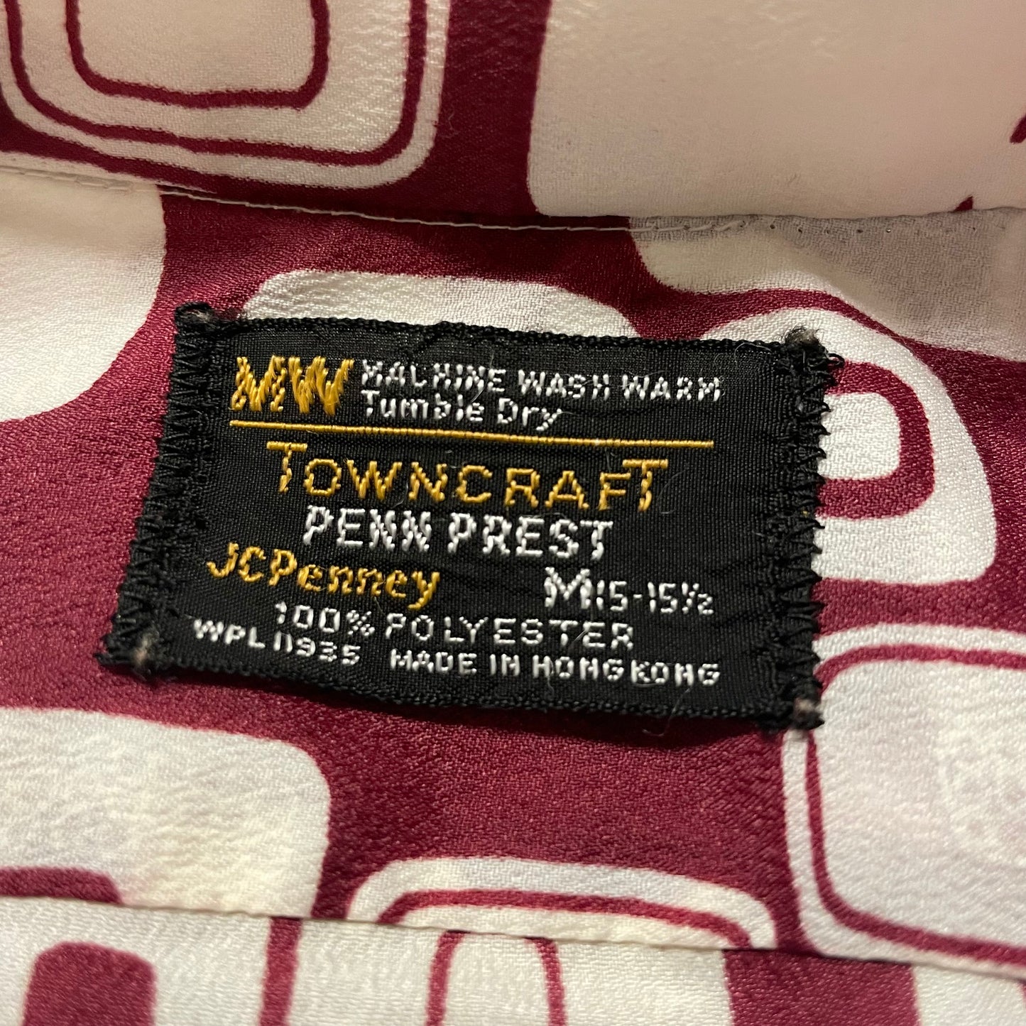 70’s Towncraft JCPenney Printed Penn Prest Shirt