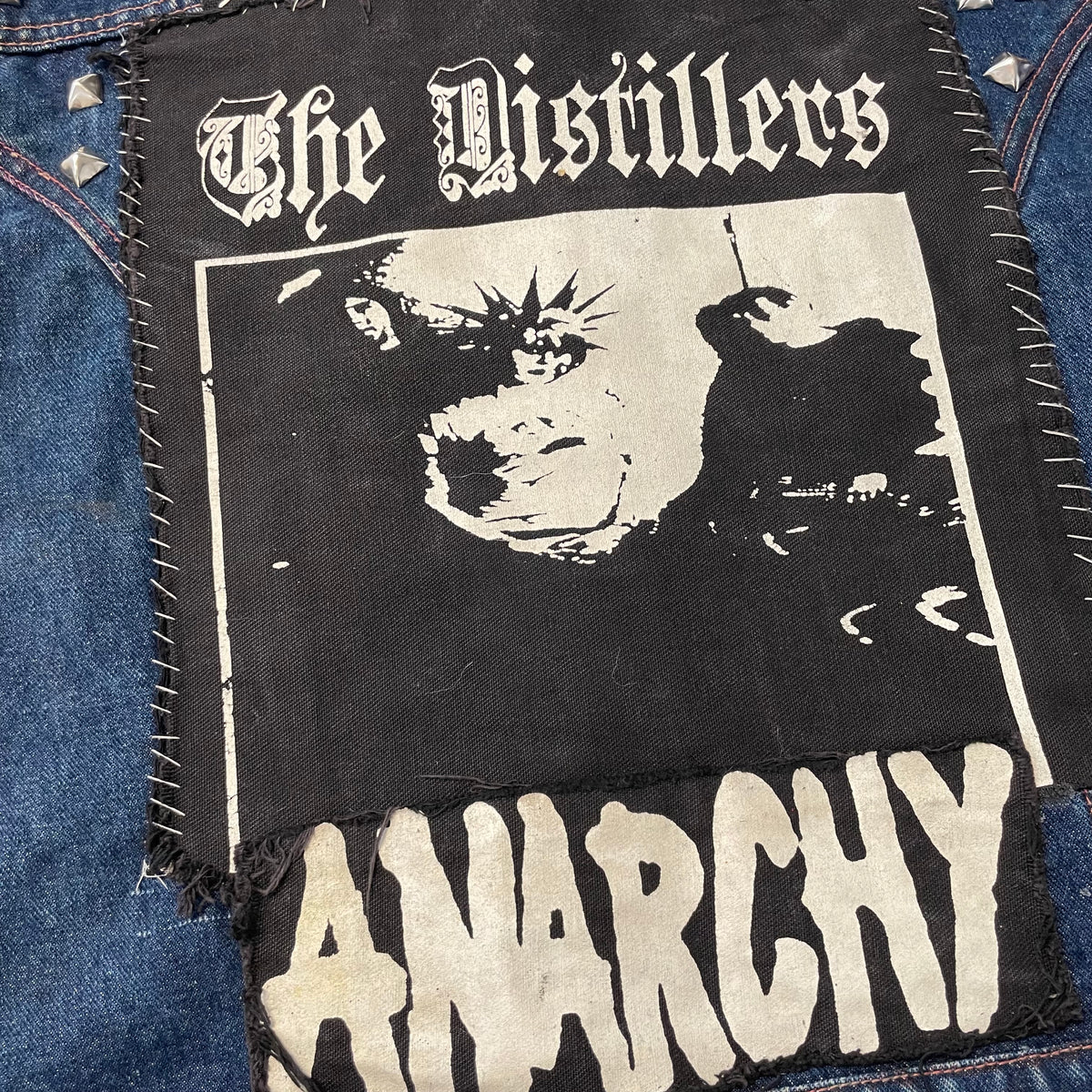 00’s No Boundries Band Patchworked Cut off Denim Jacket