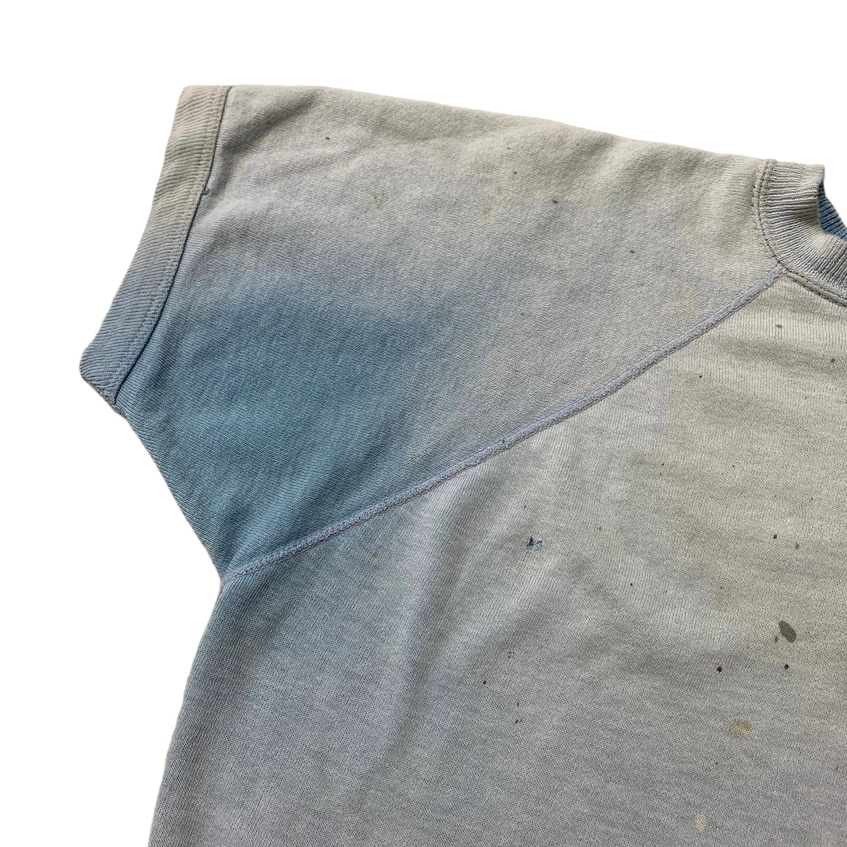 60’s Blue Faded Short Sleeve Sweatshirt
