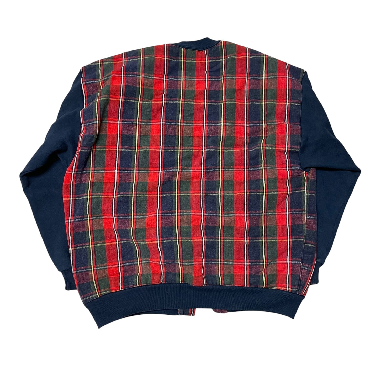 80’s Jerzees Custom Plaid Cardigan Sweatshirt