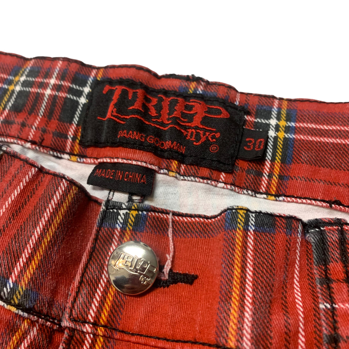 00’s Tripp Skinny Plaid Zipper Pants