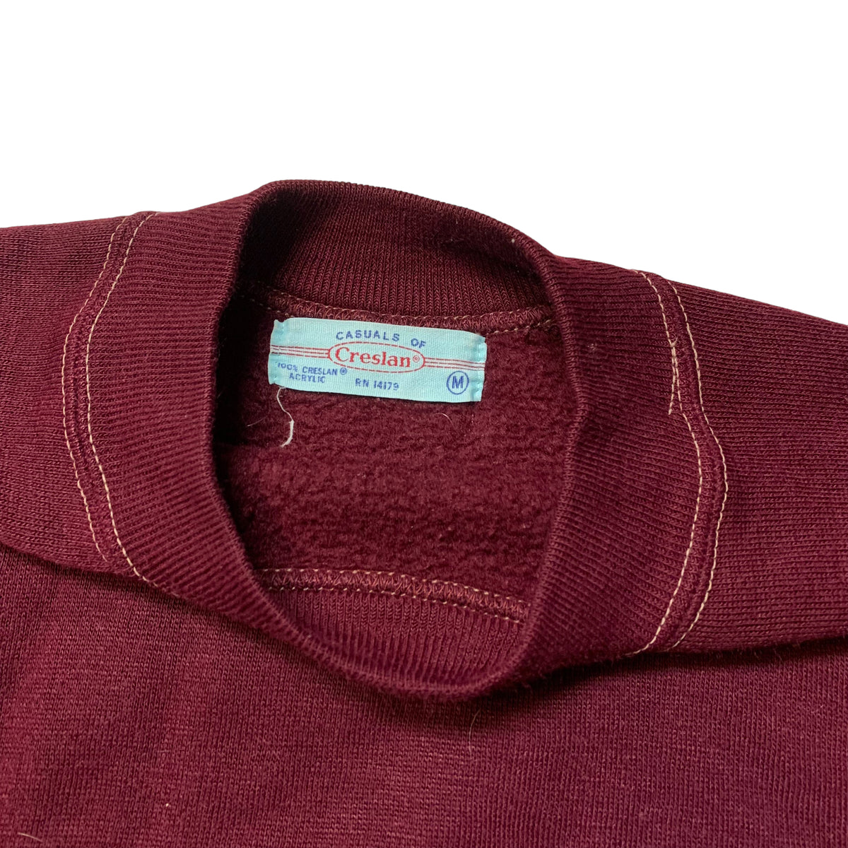 70’s ‘Casuals of Creslan’ Acrylic Marroon Sweatshirt