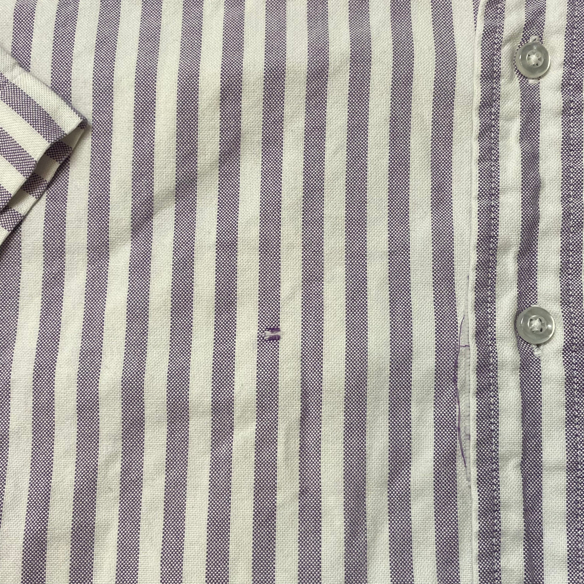 90’s L.L. Bean Short Sleeve Striped Shirt Purple/White
