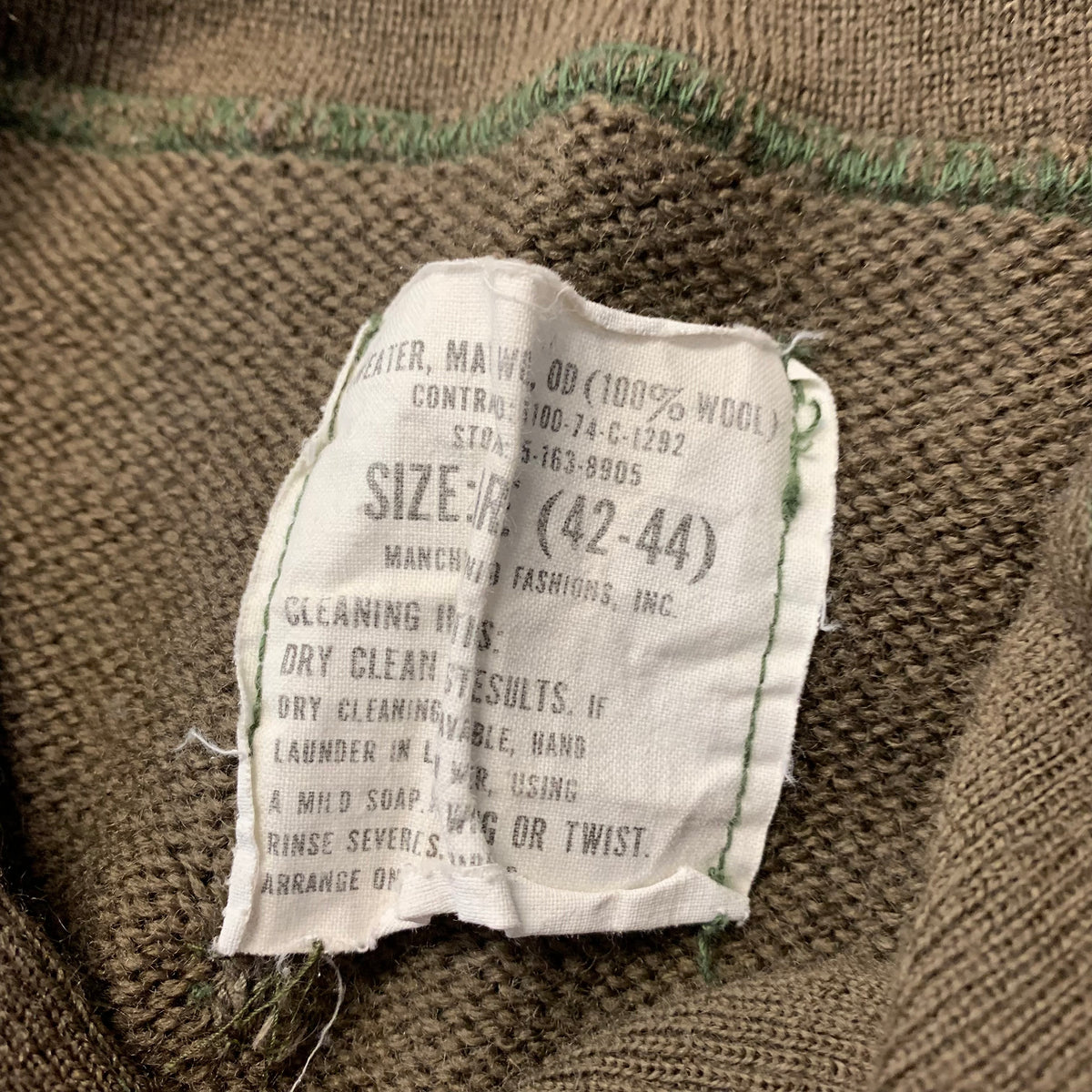 70’s Wool Military Quarter Button Sweatshirt