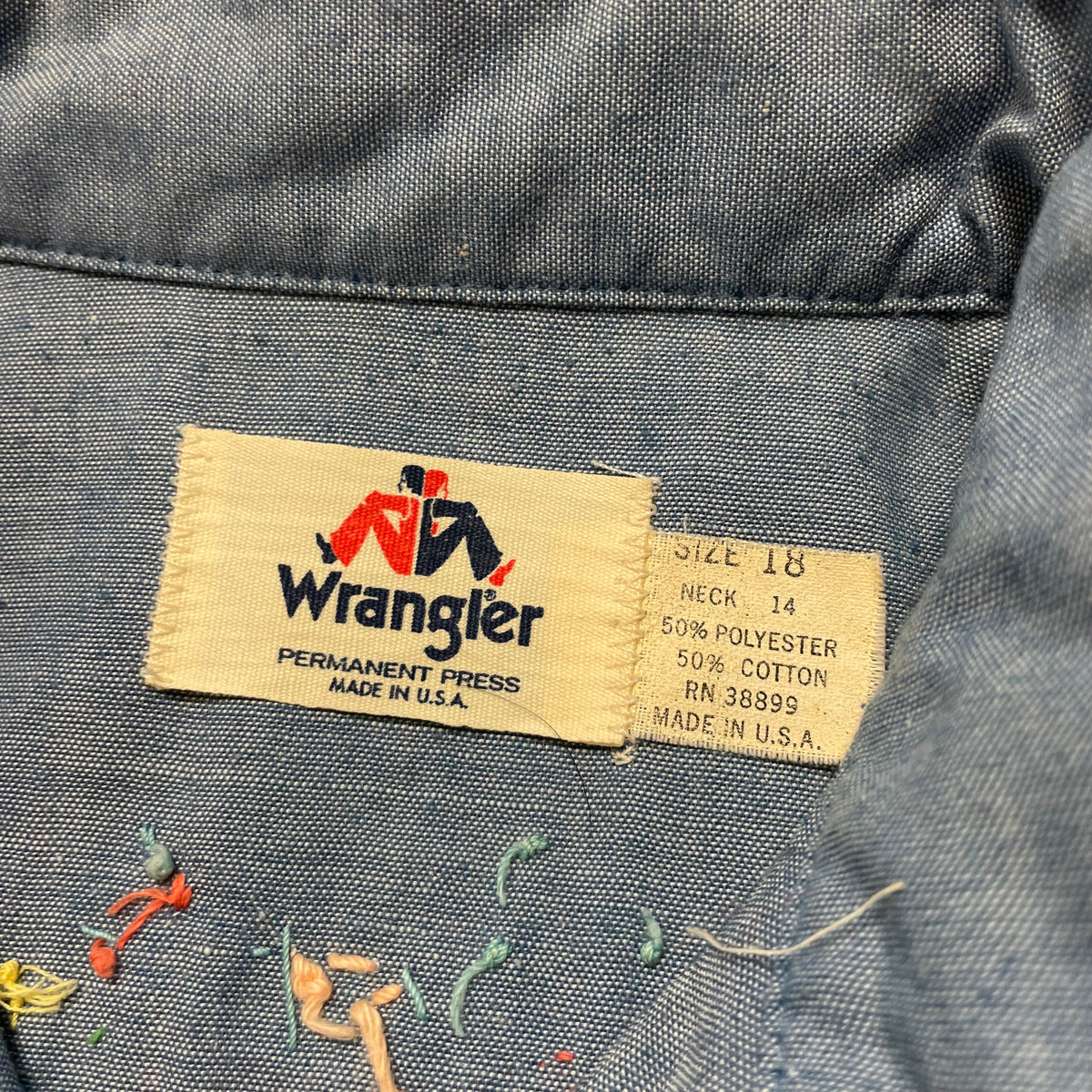 70’s Wrangler Embroidered Western Shirt