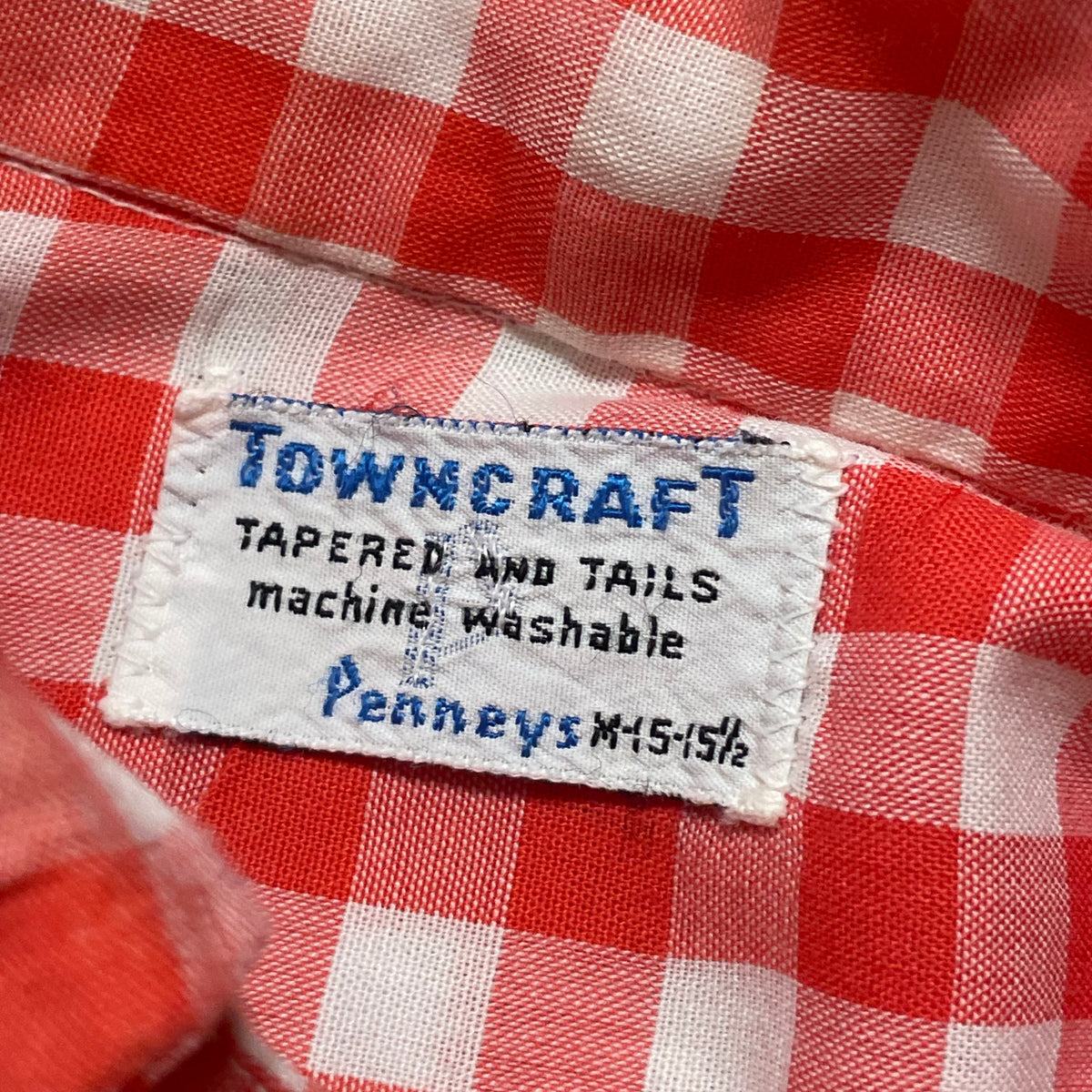 60’s Towncraft ‘Picnic Plaid’ Distressed Short Sleeve Shirt