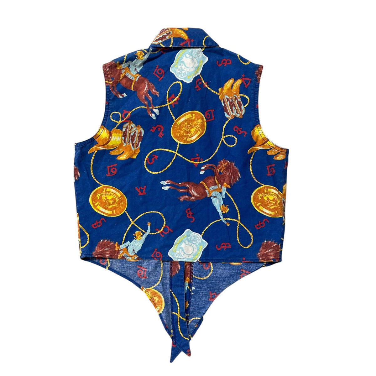90’s Shelbi Ranch Cowboy Print Vest