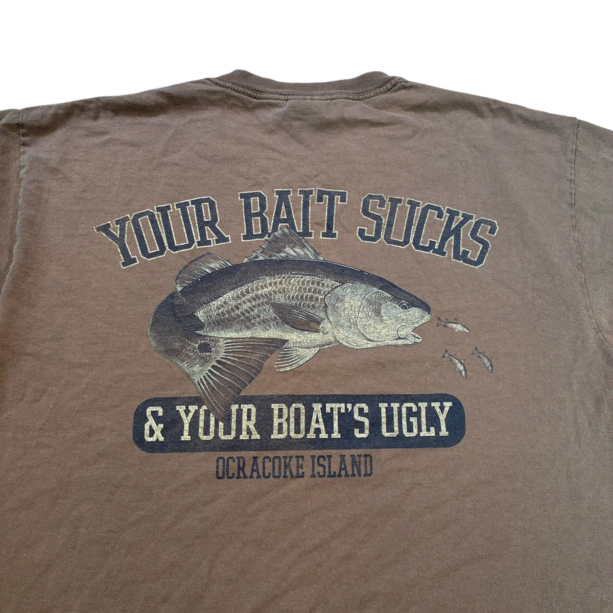 Funny fishing tee size m
