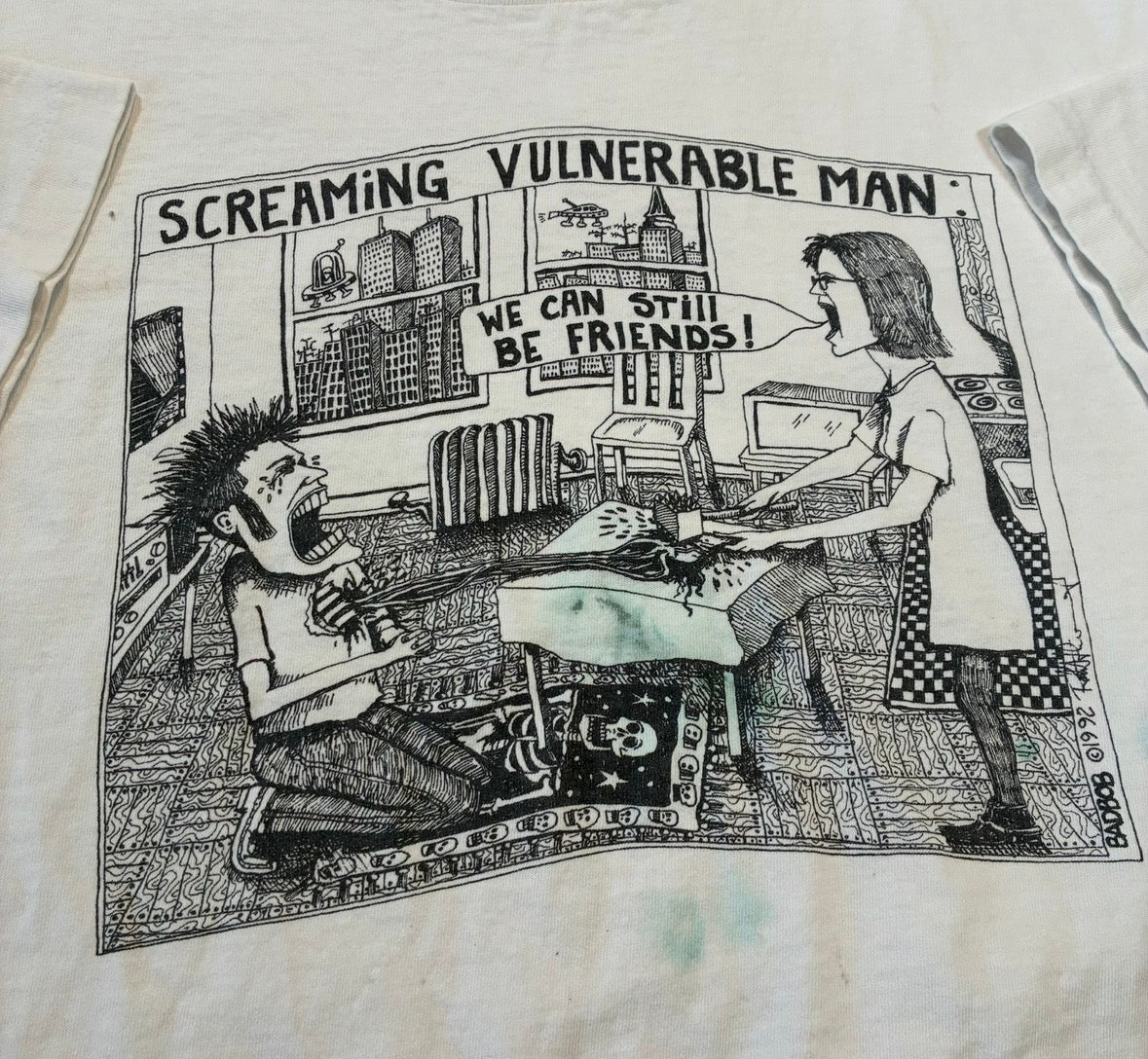 Screaming man tee size xl