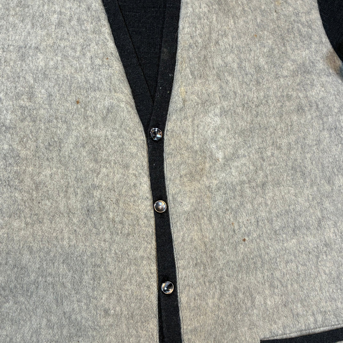 True Vintage 50’s/60’s 2 Tone Wool Blend Cardigan Large