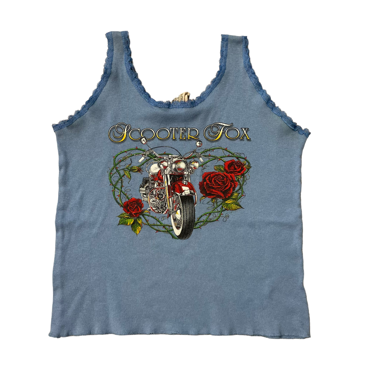 90’s ‘Scooter Fox’ Motorcycle Lace Tank Top