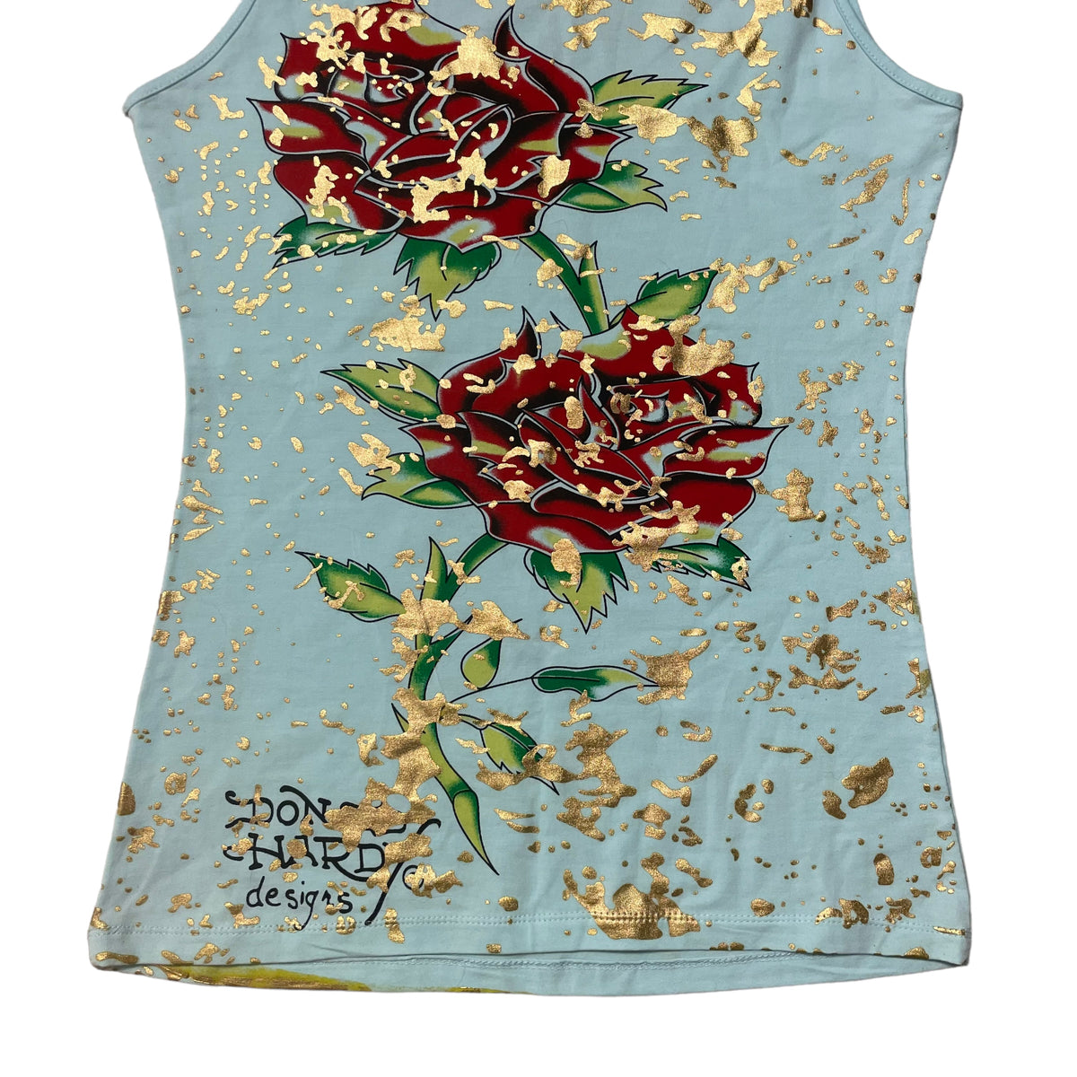 2010’s/Modern Ed Hardy Skull & Roses Women’s Tank Top