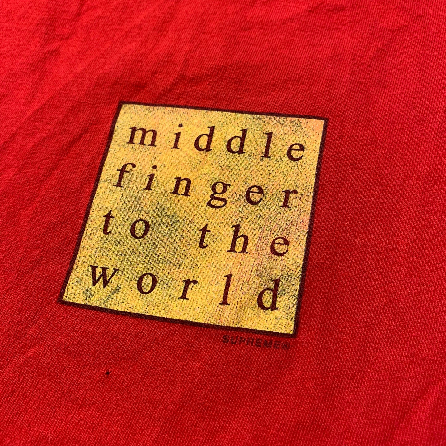 2010’s Supreme ‘Middle Finger to the World’ T-Shirt Red