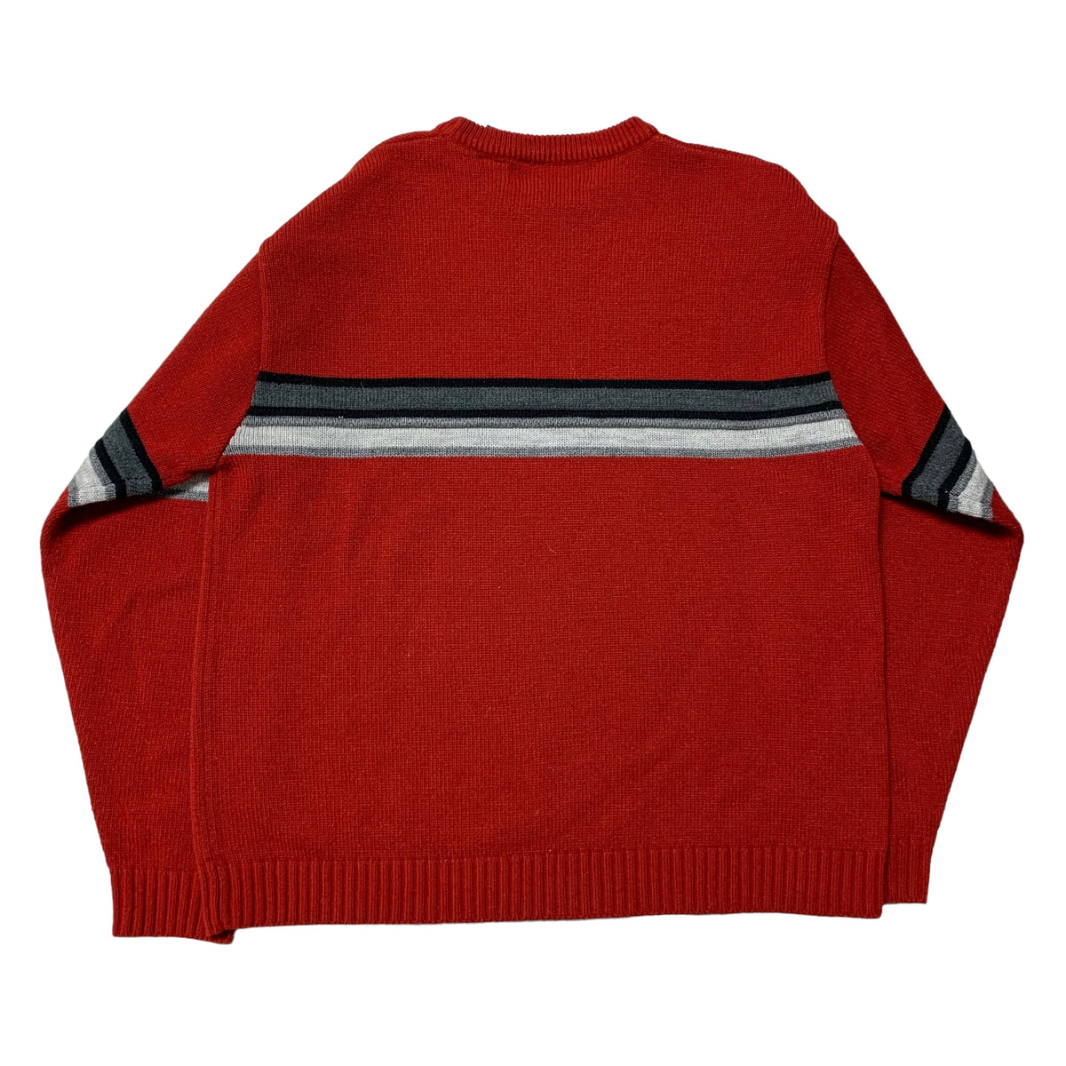 00’s White Out Striped Knit Sweater