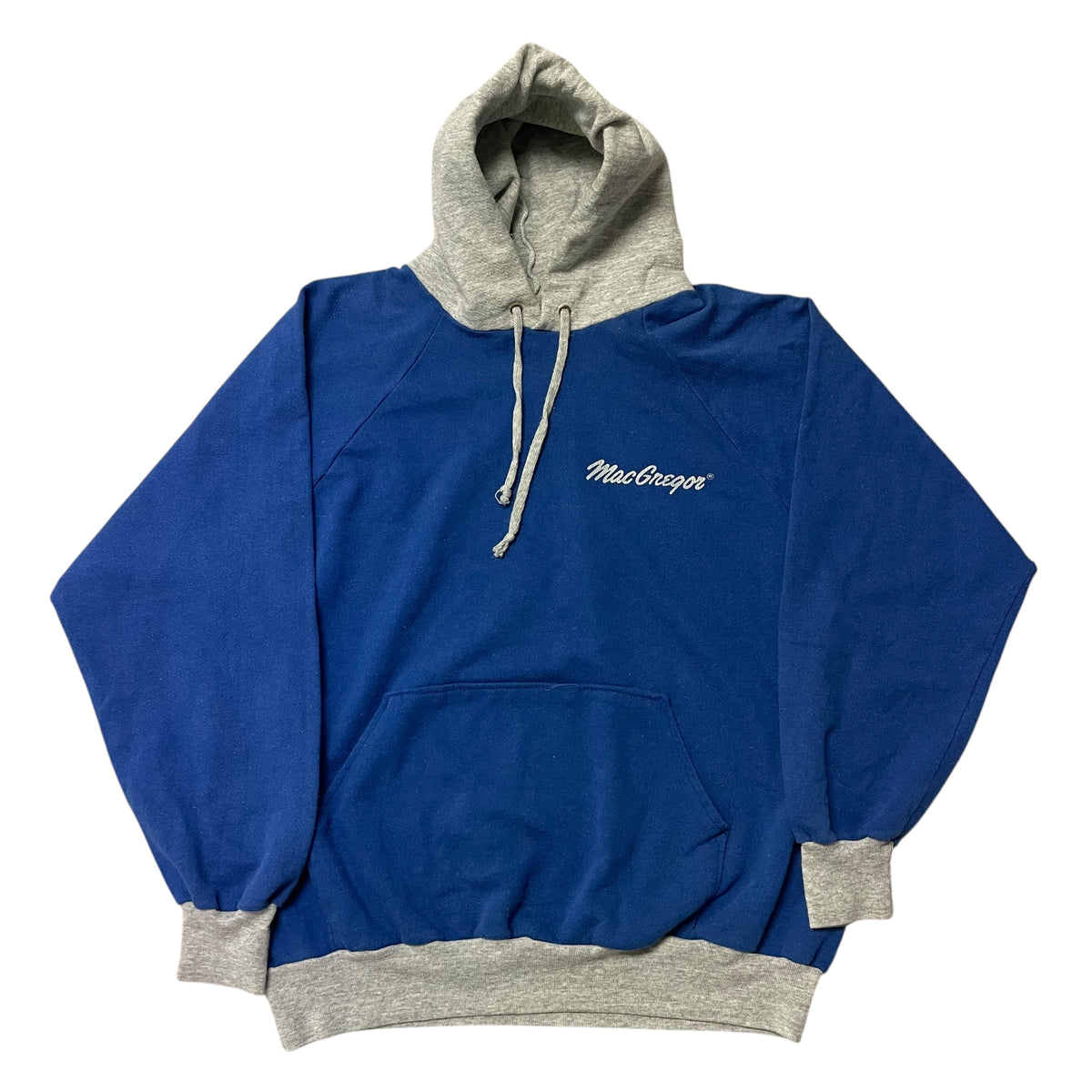 80’s MacGregor Medallion Two Tone Hoodie Blue/Gray