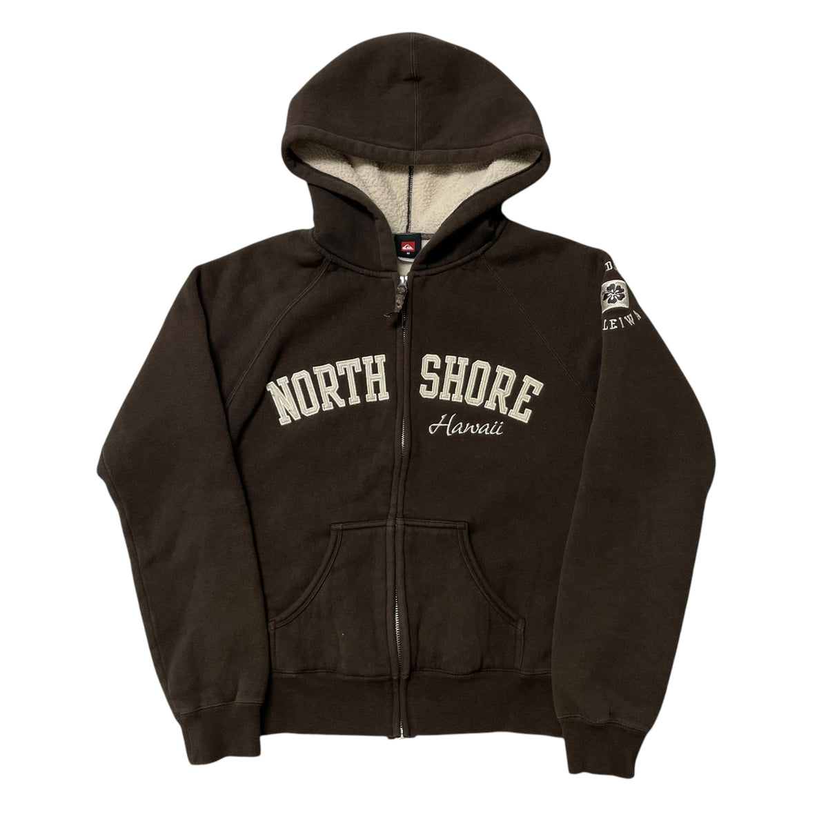 00’s Quilksilver ‘North Shore’ Sherpa Lined Women’s Hoodie