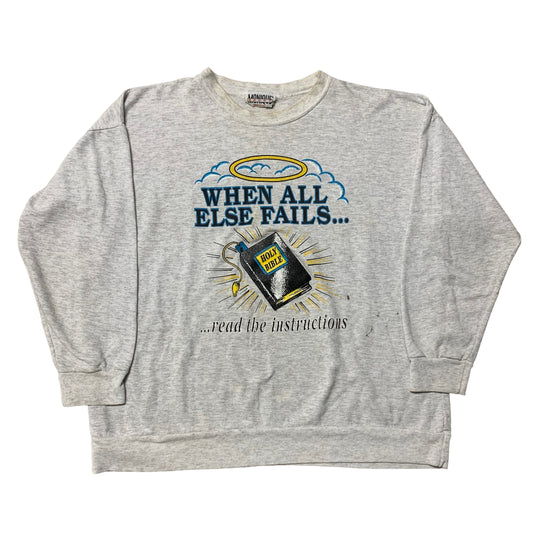 80’s/90’s ‘Read the Instructions’ Sweatshirt