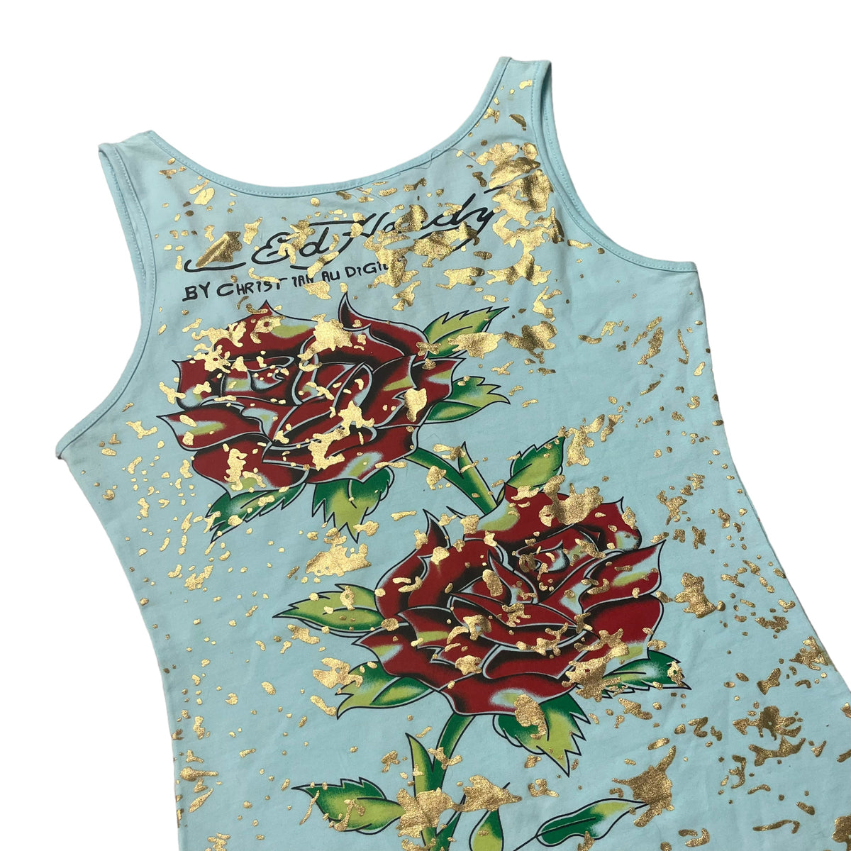 2010’s/Modern Ed Hardy Skull & Roses Women’s Tank Top