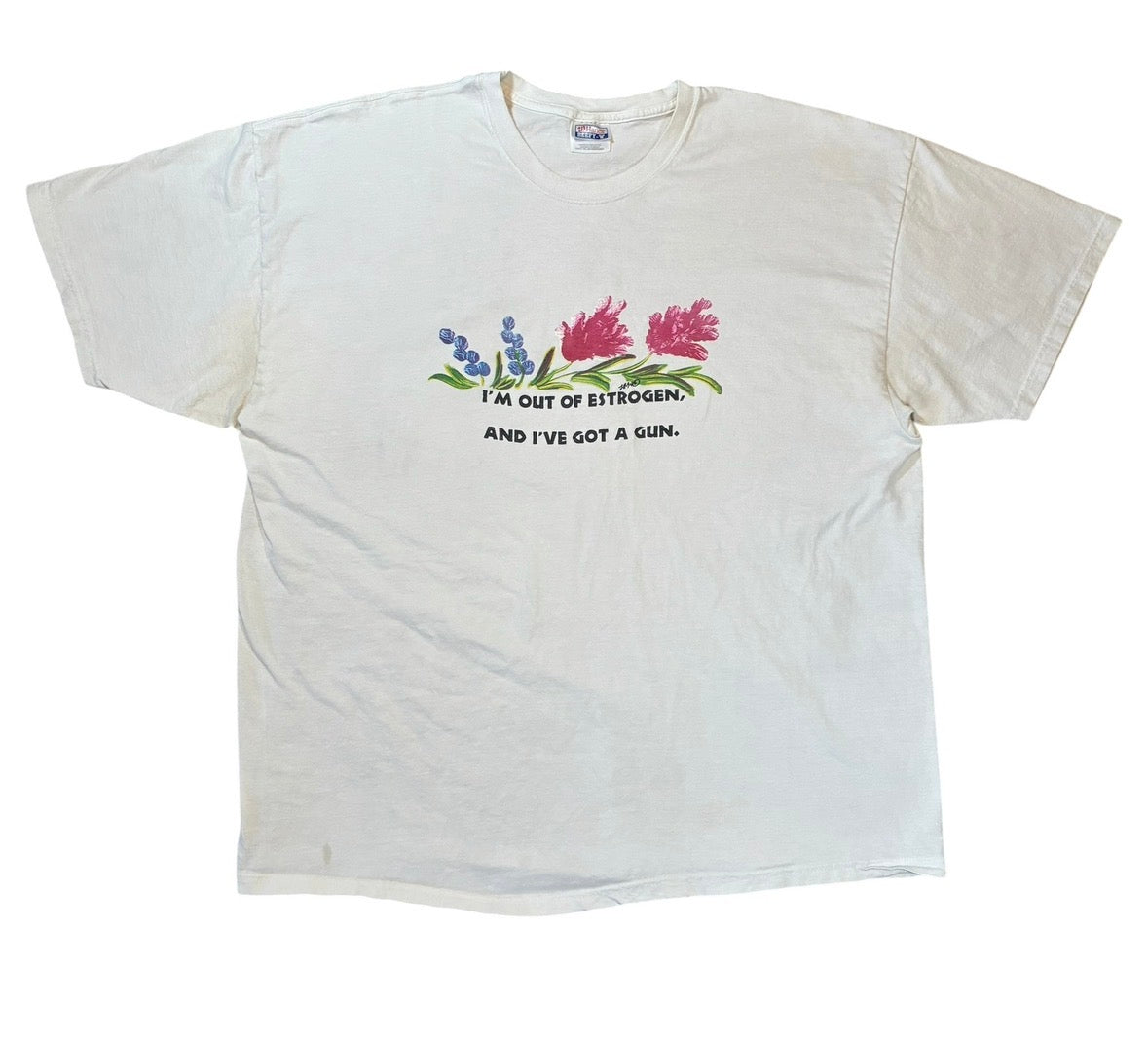 I am out of estrogen tshirt size xxl