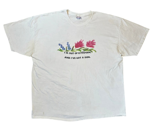 I am out of estrogen tshirt size xxl