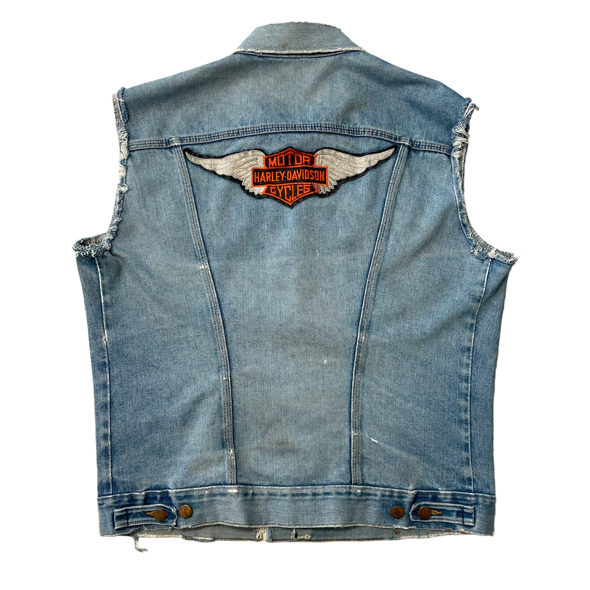 70’s Harley Davidson Branded Wrangler Cutoff Denim Jacket