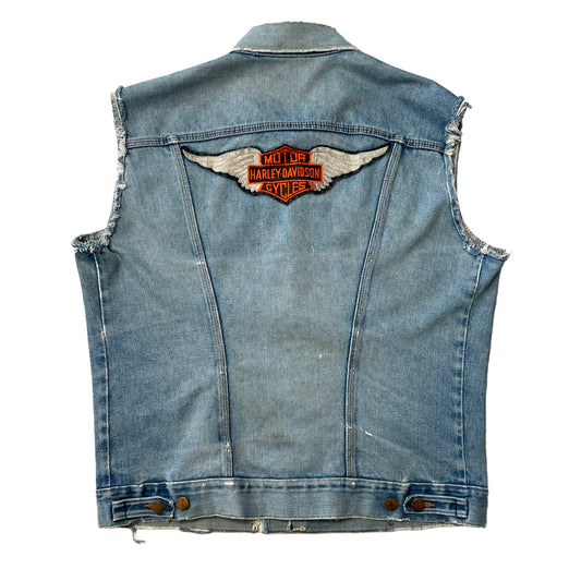 70’s Harley Davidson Branded Wrangler Cutoff Denim Jacket