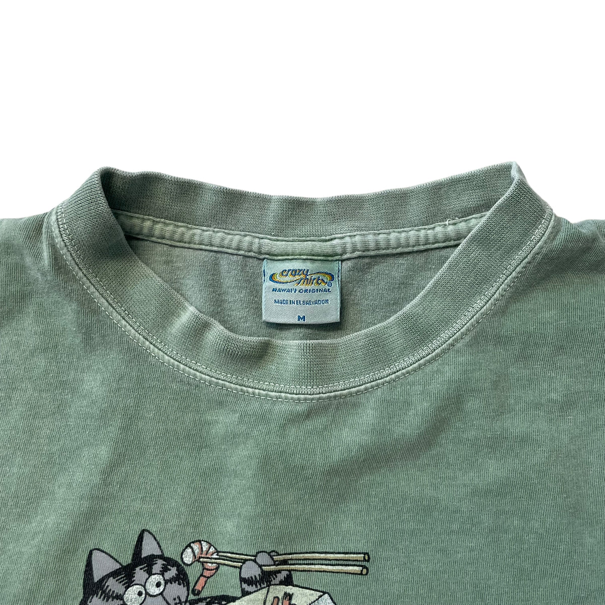 00’s Crazy Shirt ‘Chow Fun’ Ti Leaf Dyed T-Shirt