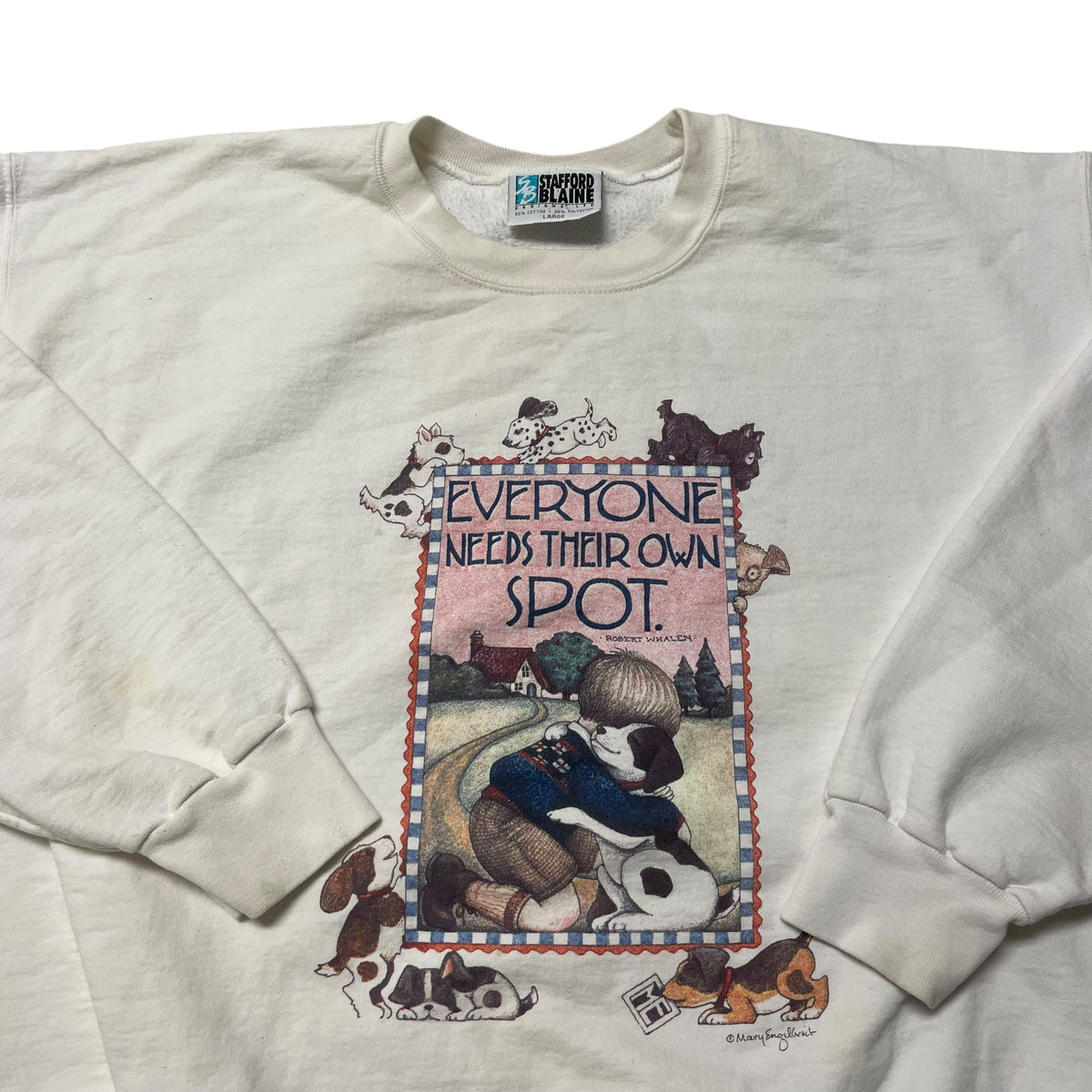 90’s ‘Everyone Needs Their Own Spot’ Cute Dog Sweatshirt