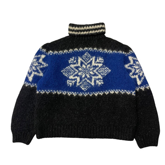 90’s Polo Patterned Turtleneck Wool Knit Sweater