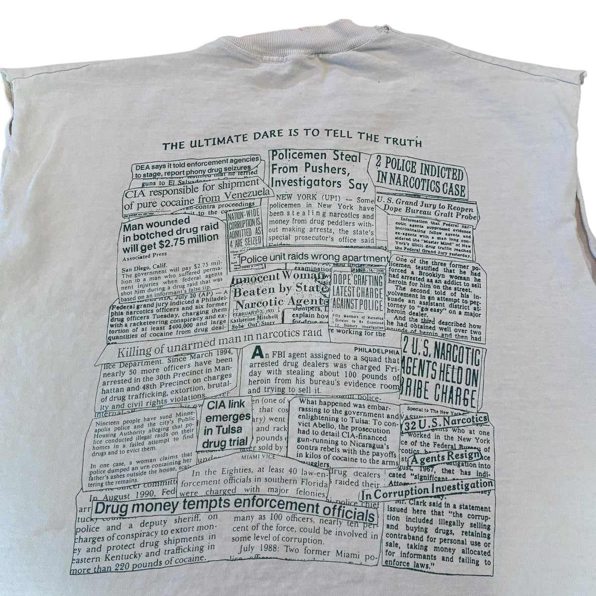 Parents against dare ￼ cut off T-shirt size large