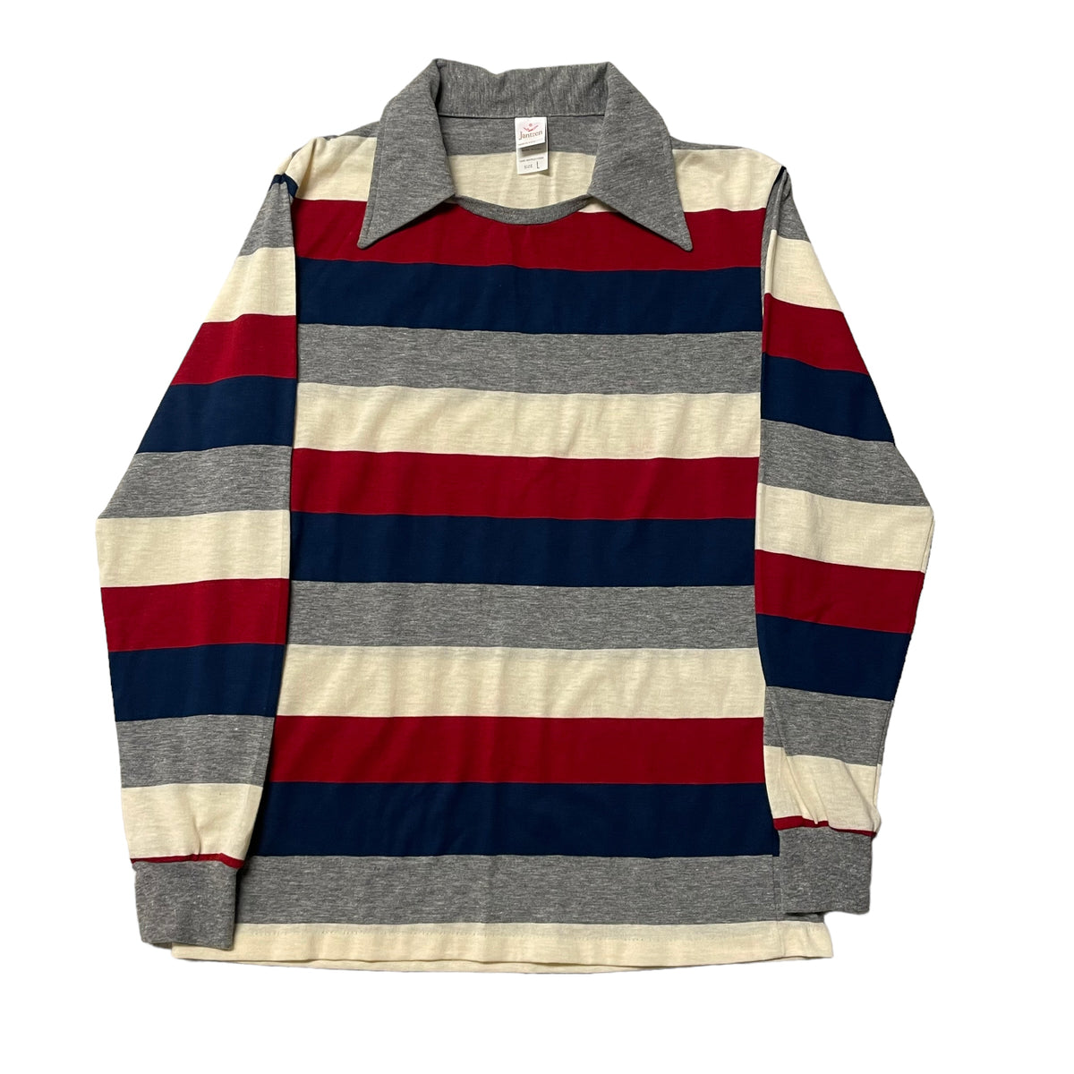 70’s Jantzen Striped Collared Pullover Shirt