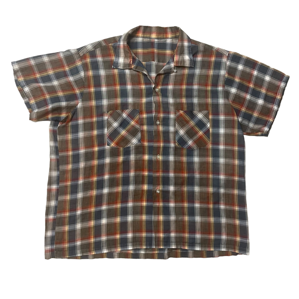 60’s Unbranded Loop Collar Shirt Short Sleeve (Big Size)
