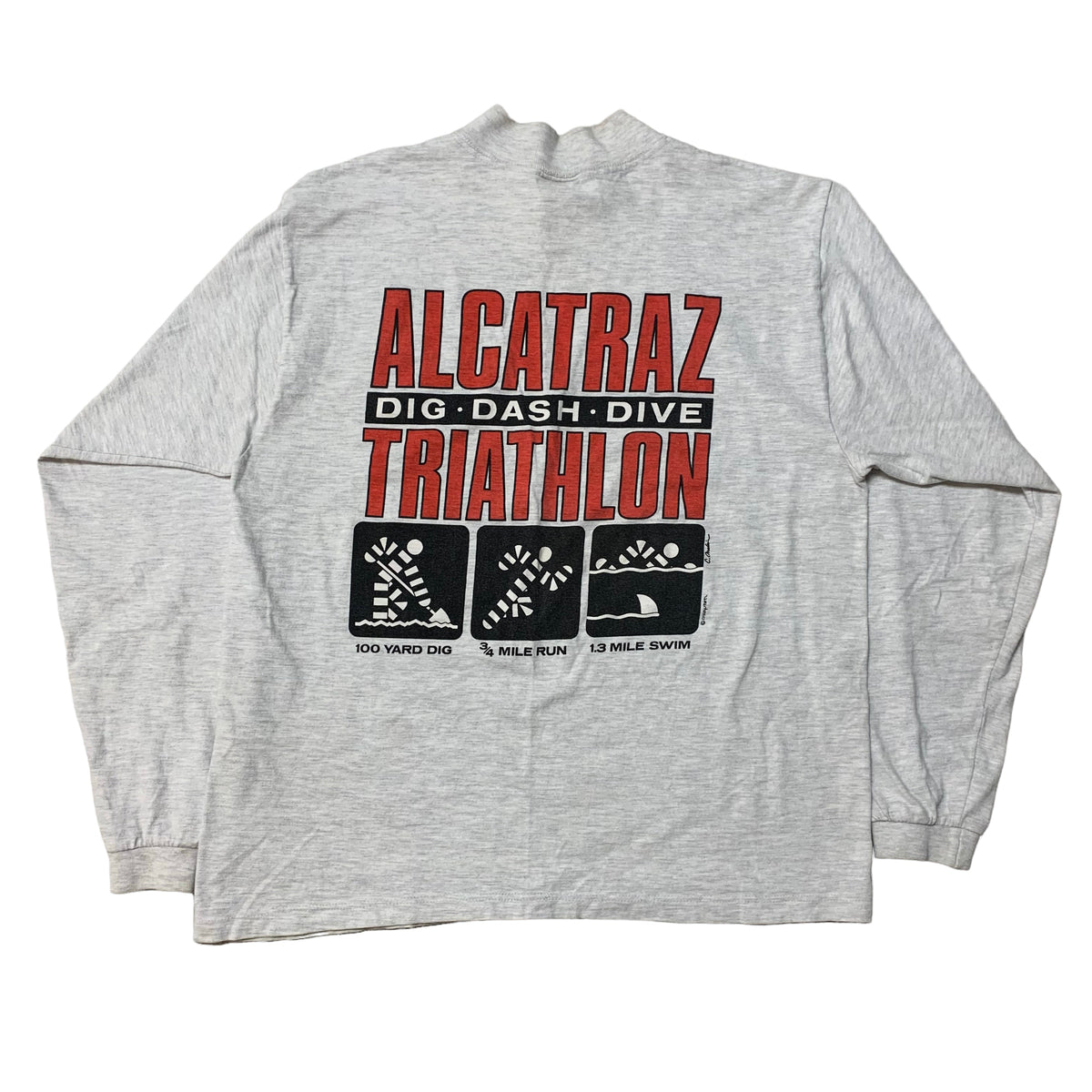 90’s Alcatraz Triathlon Crazy Shirt L/S T-Shirt
