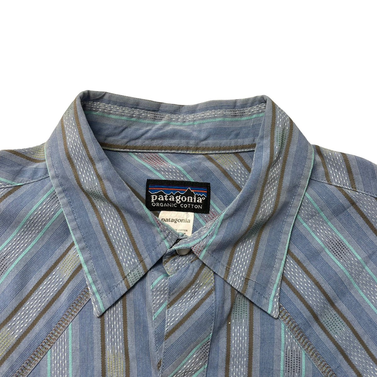 00’s Patagonia Rhythm Stripe Pattern Pearl Snap Shirt