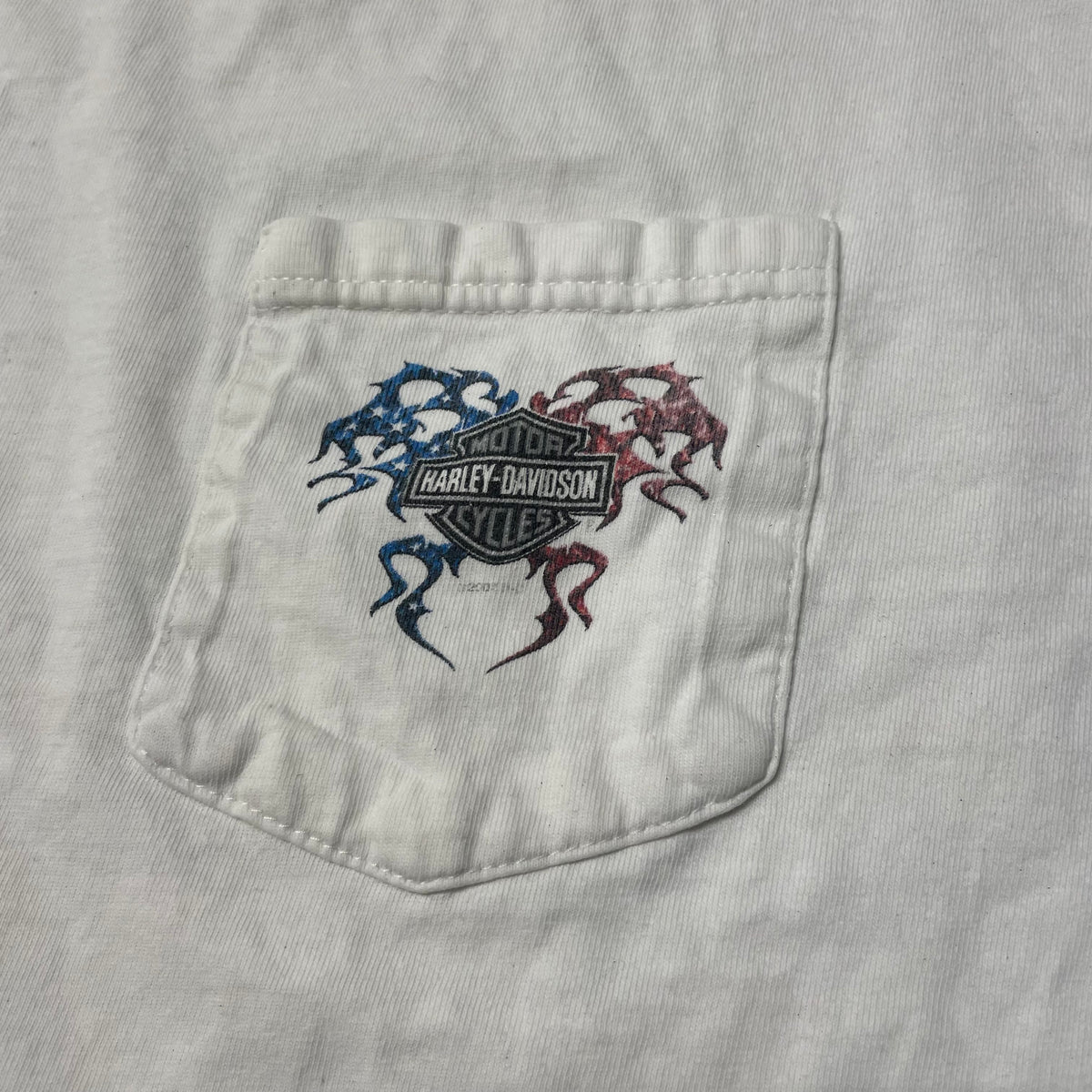 00’s Harley Davidson ‘Logan, Utah’ Flame Print Long Sleeve Pocket T-Shirt