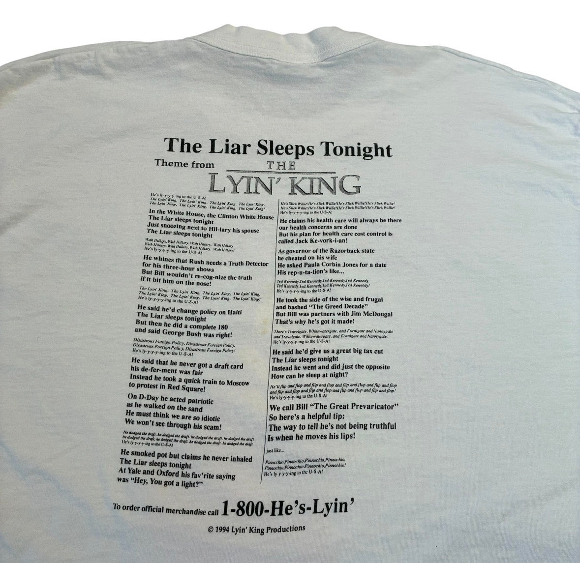 Lying king Tshirt size xl