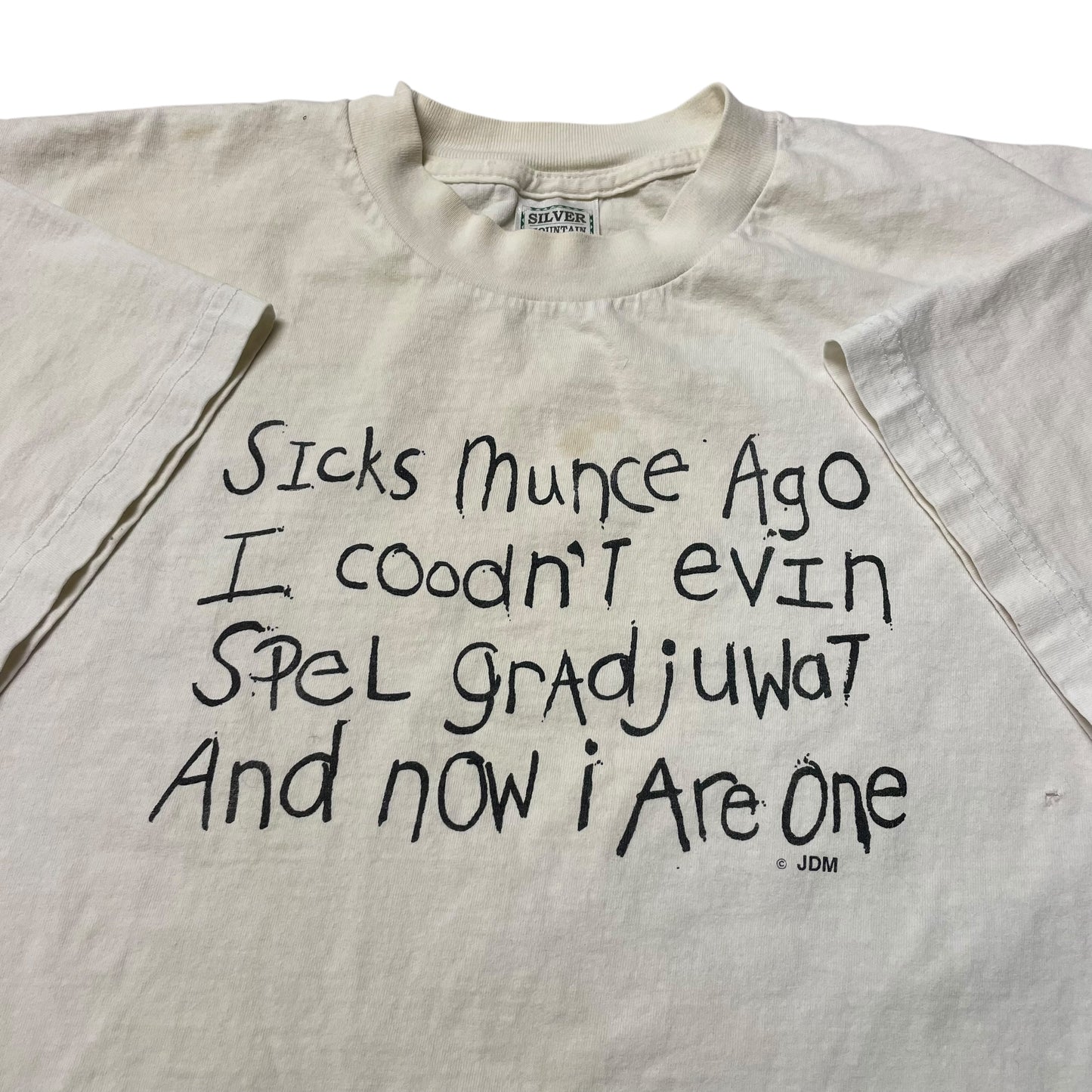 90’s ‘Coodn’t Evin Spel Gradiuwat’ T-Shirt