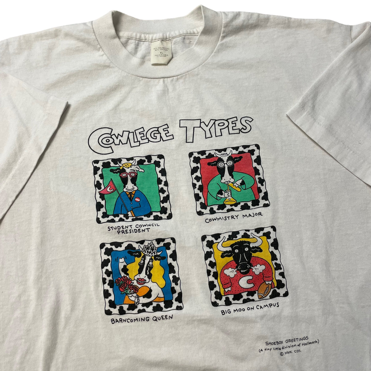 80’s/90’s ‘Cowlege Types’ Shoebox Greetings T-Shirt