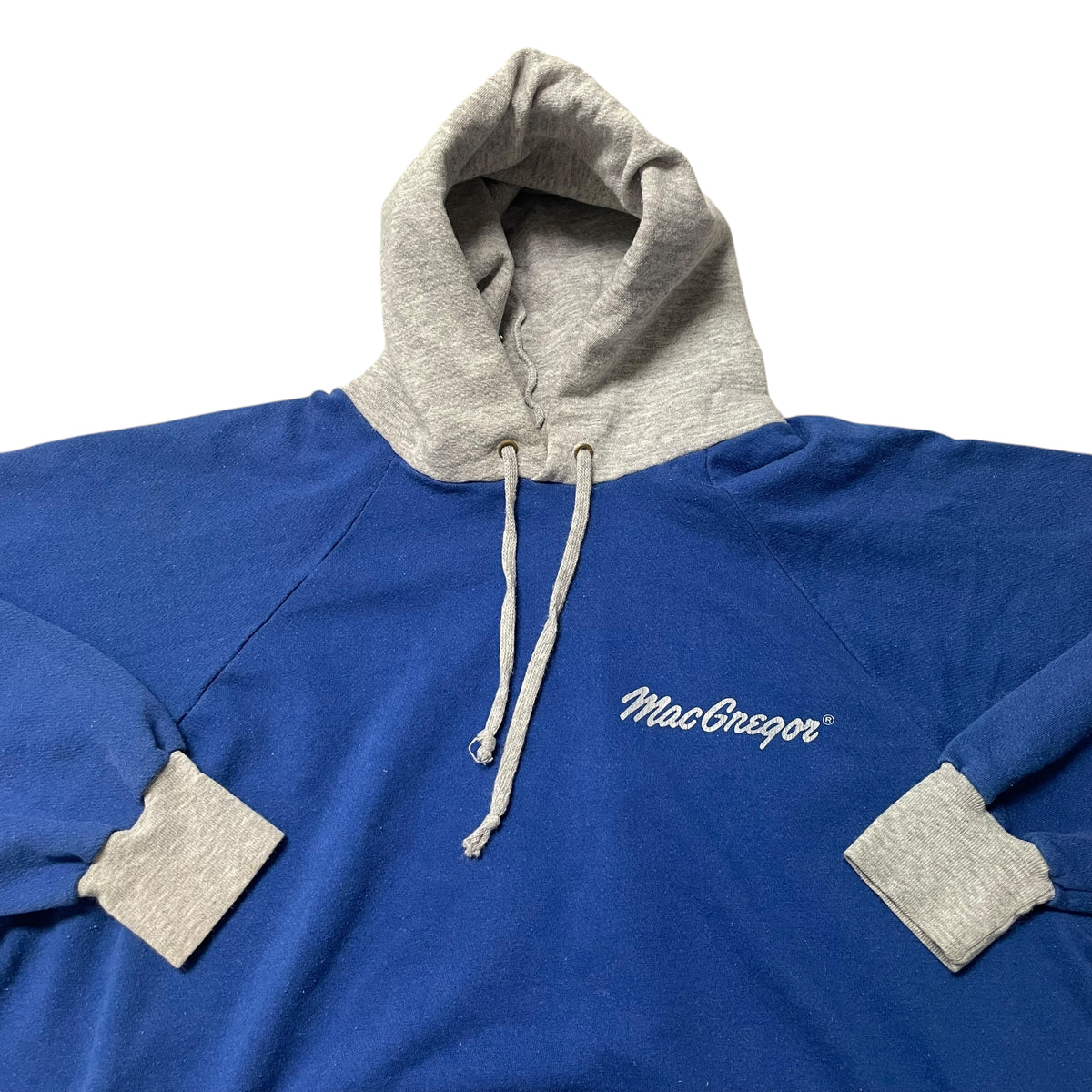 80’s MacGregor Medallion Two Tone Hoodie Blue/Gray