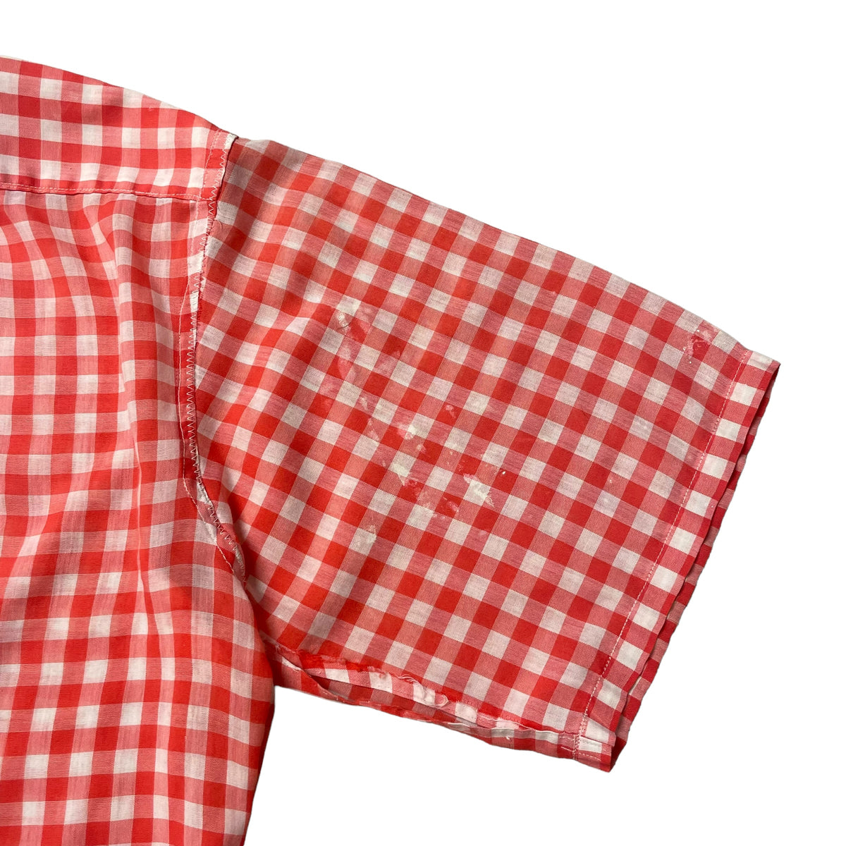 60’s Towncraft ‘Picnic Plaid’ Distressed Short Sleeve Shirt