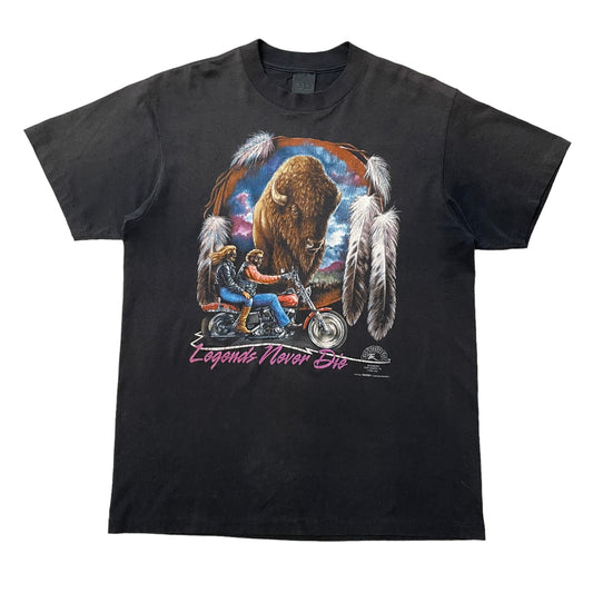 90’s ‘Legends Never Die’ Easyriders 3D Emblem Motorcycle T-Shirt