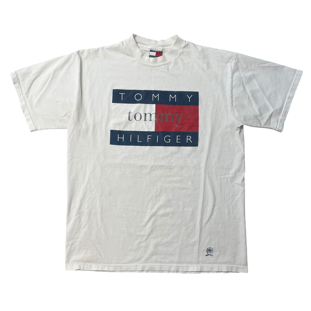 90’s Tommy Hilfiger Big Flag Logo T-Shirt White