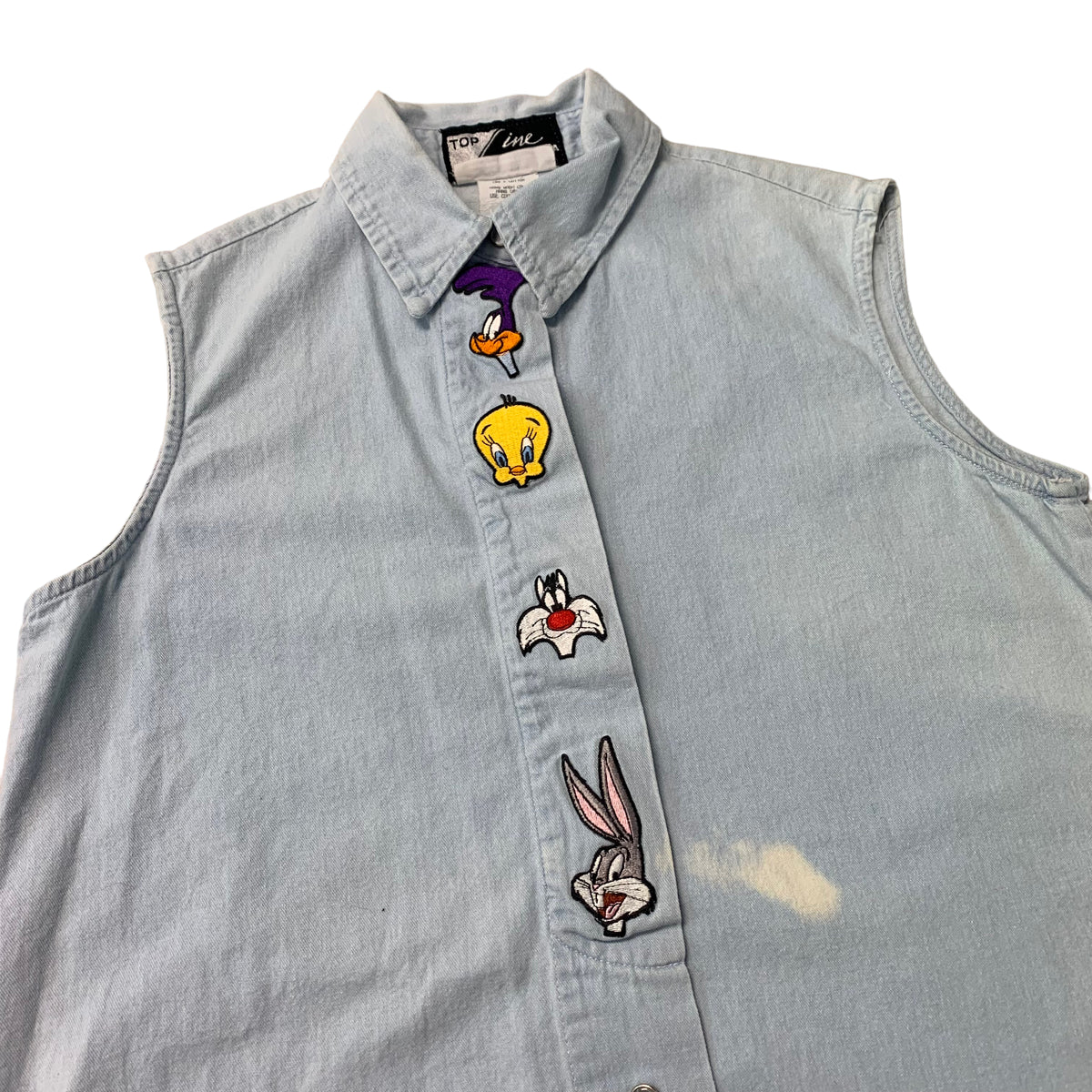 90’s Looney Tunes Sleeveless Buttoned Shirt