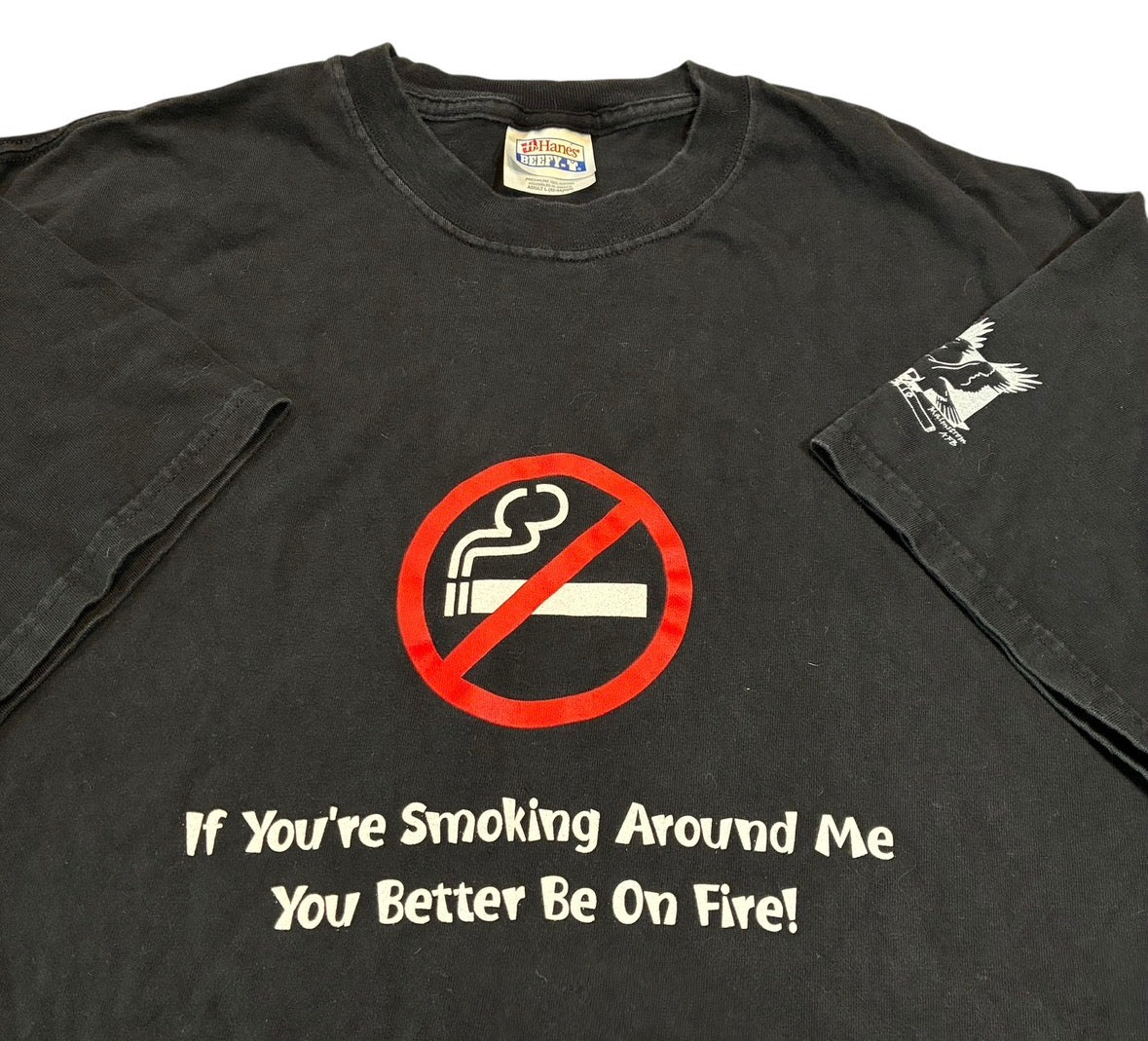 Anti smoking tee size large