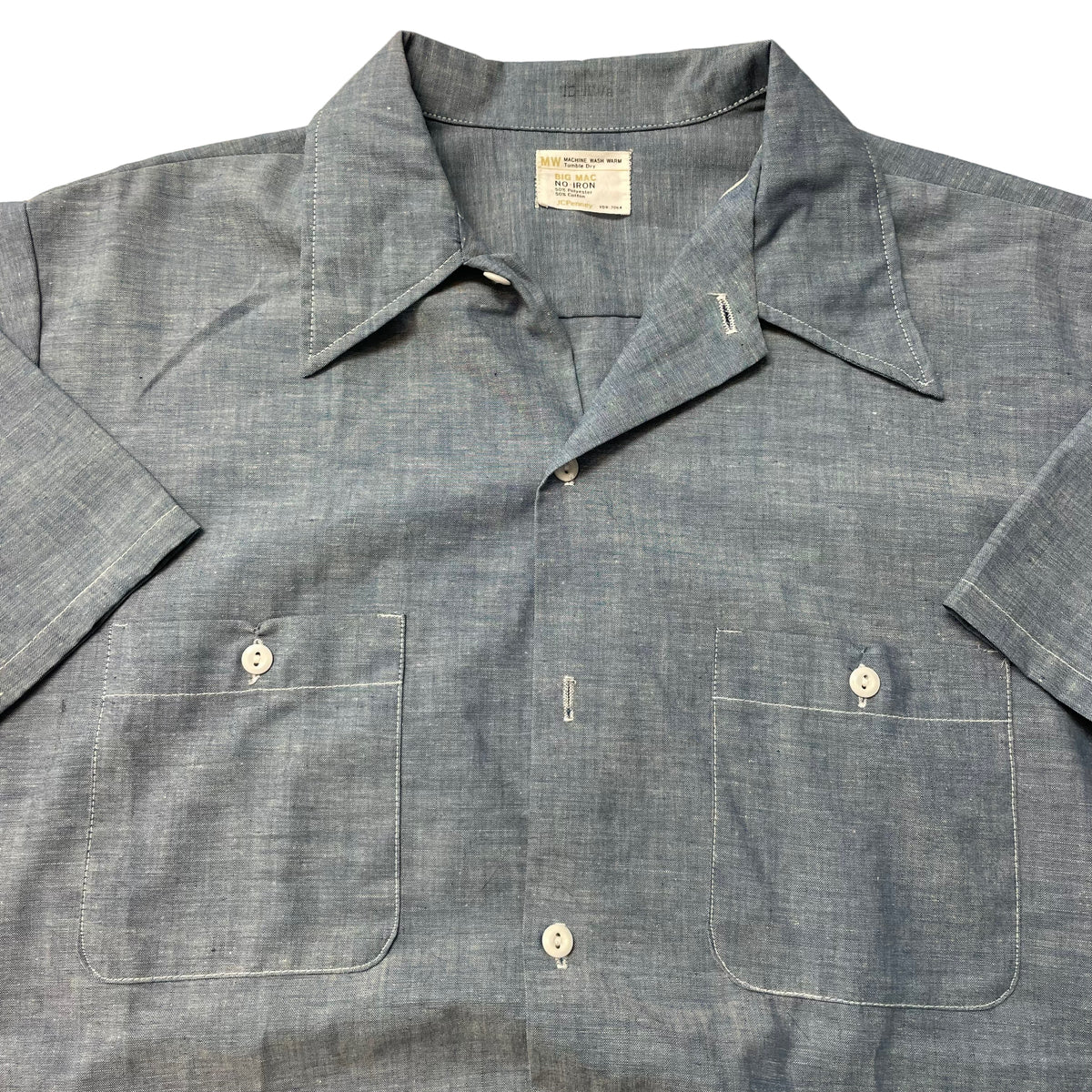 60’s Big Mac Selvedge Chambray Short Sleeve Work Shirt