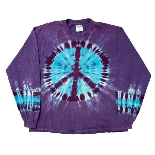 90’s Peace Sign Tie Dye Long Sleeve T-Shirt